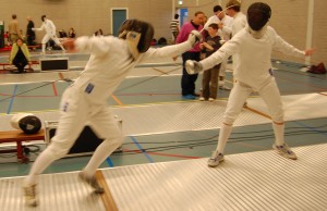 Flèche tijdens schermwedstrijd te Purmerend in 2008